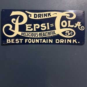 Vintage Pepsi tin sign